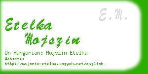 etelka mojszin business card